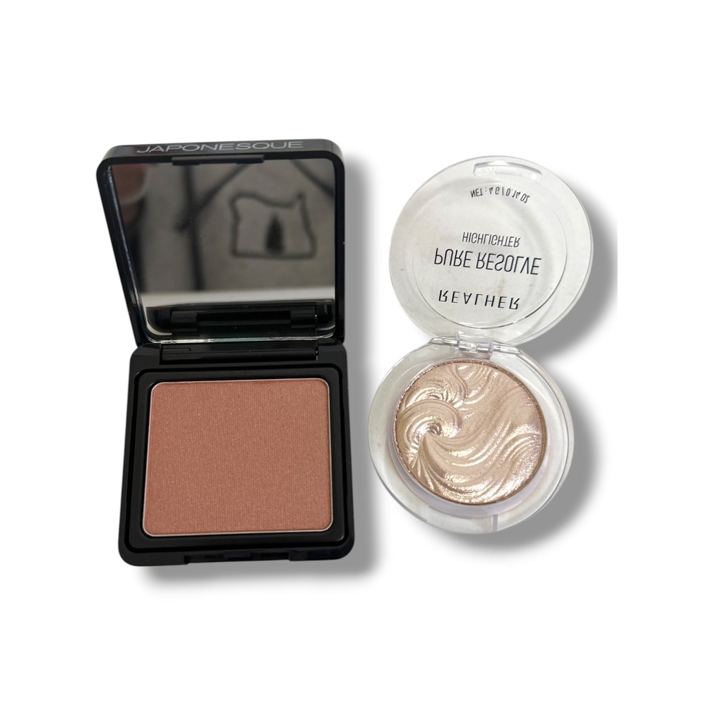 Japonesque Kumadori RealHer Highlighter Bundle Rose Pearl Champagne New